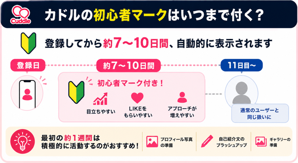 カドルの初心者マークはいつまで付く？期間は？