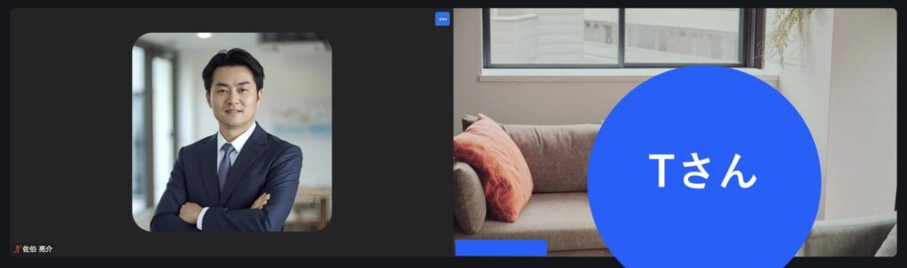 Tさんへのインタビュー風景