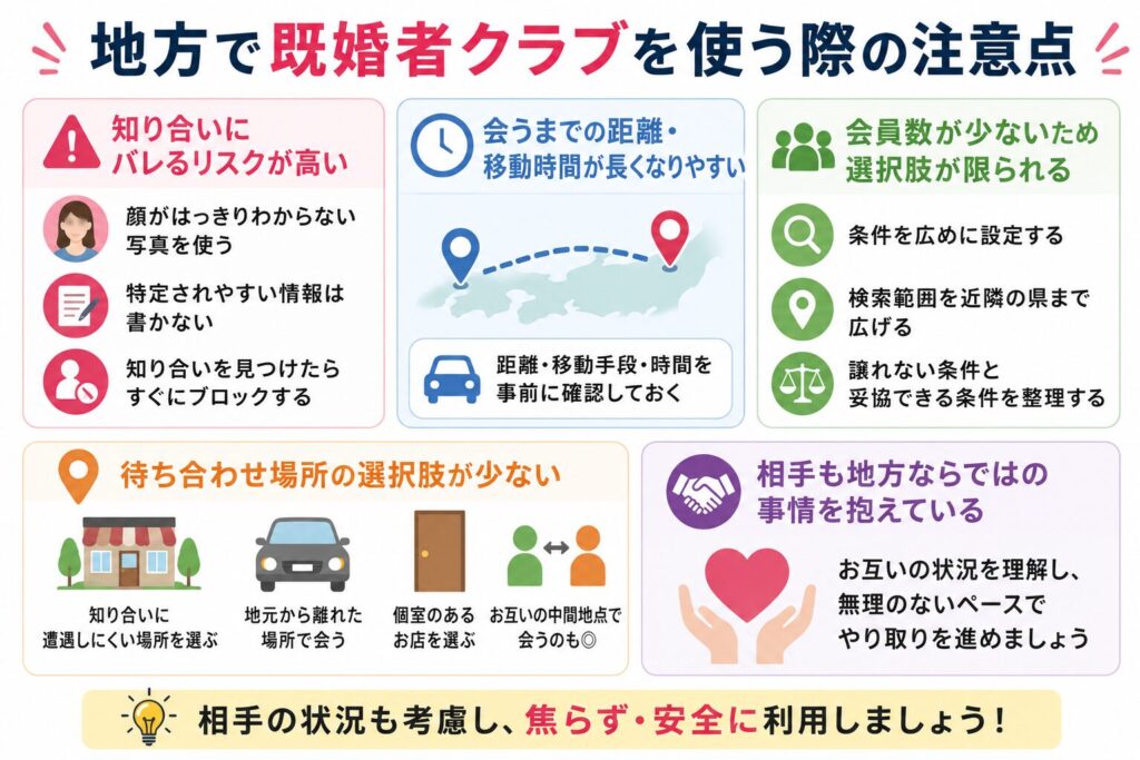 地方で既婚者クラブを使う際の注意点