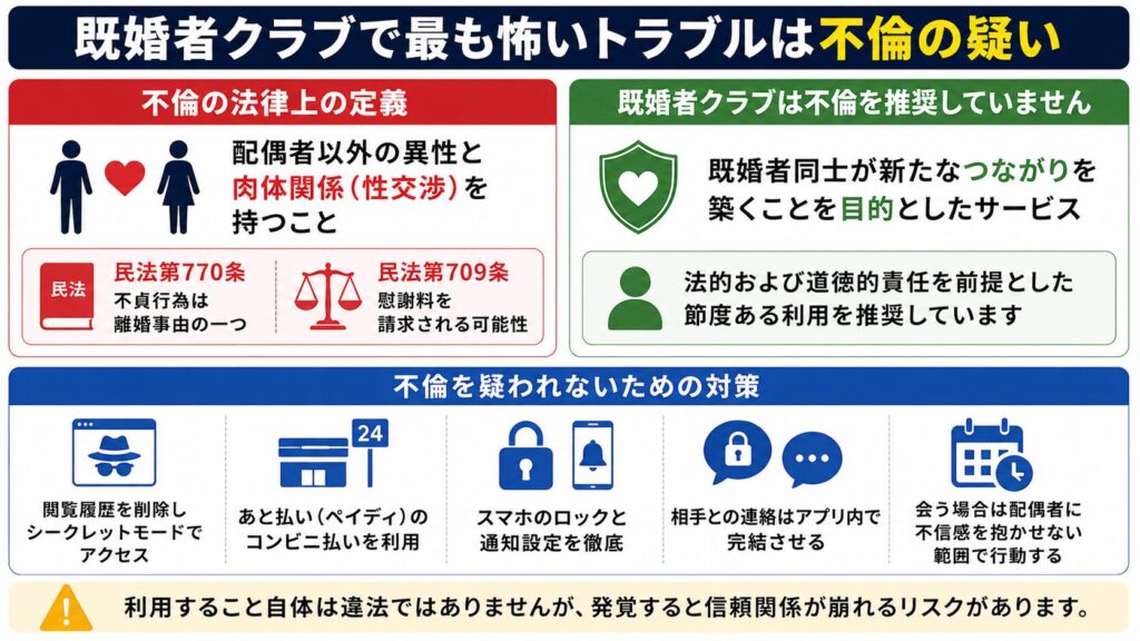 既婚者クラブで最も怖いトラブルは不倫の疑い