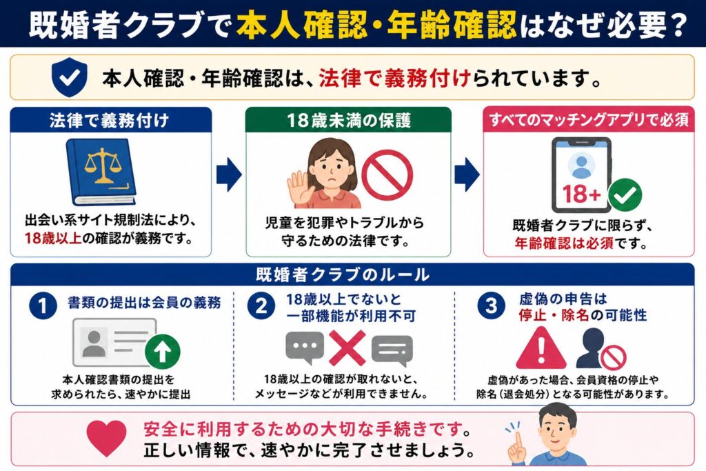 既婚者クラブで本人確認・年齢確認はなぜ必要なのか