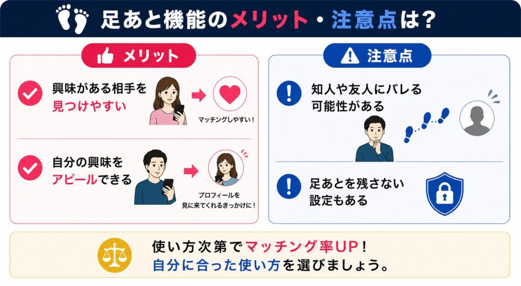 足あと機能のメリット・注意点