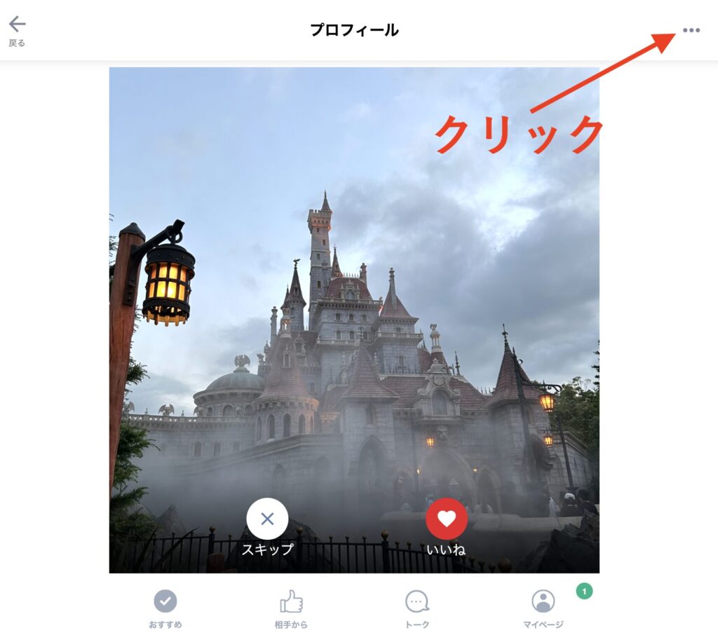 Meetのプロフィール詳細画面