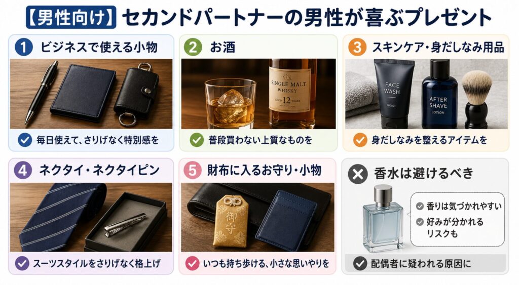 【男性向け】セカンドパートナーの男性が喜ぶプレゼント