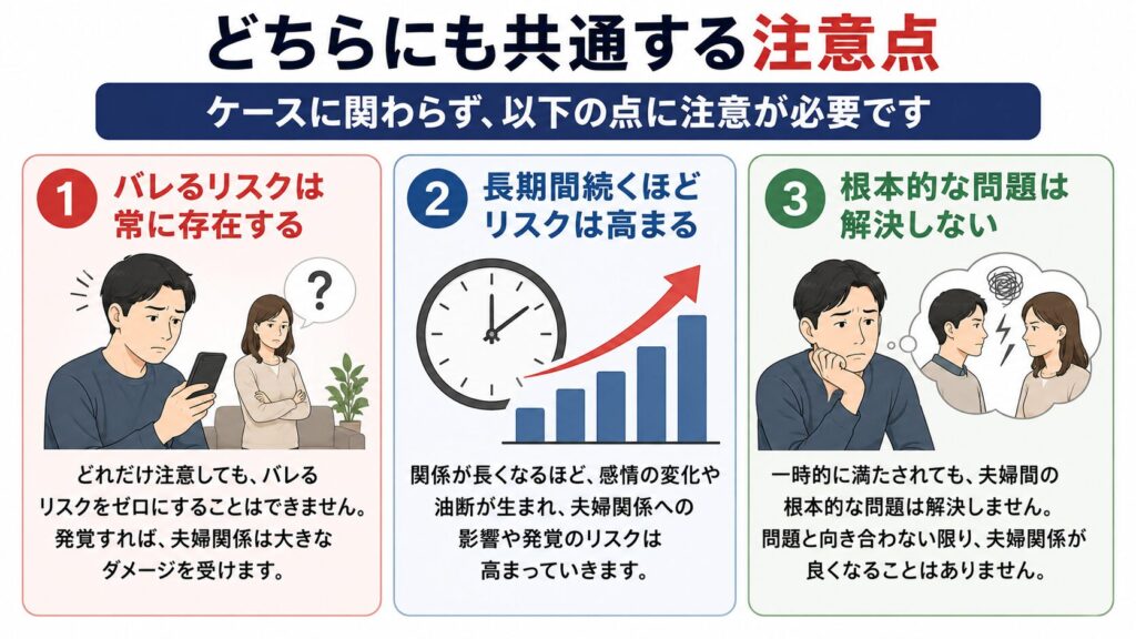 どちらにも共通する注意点