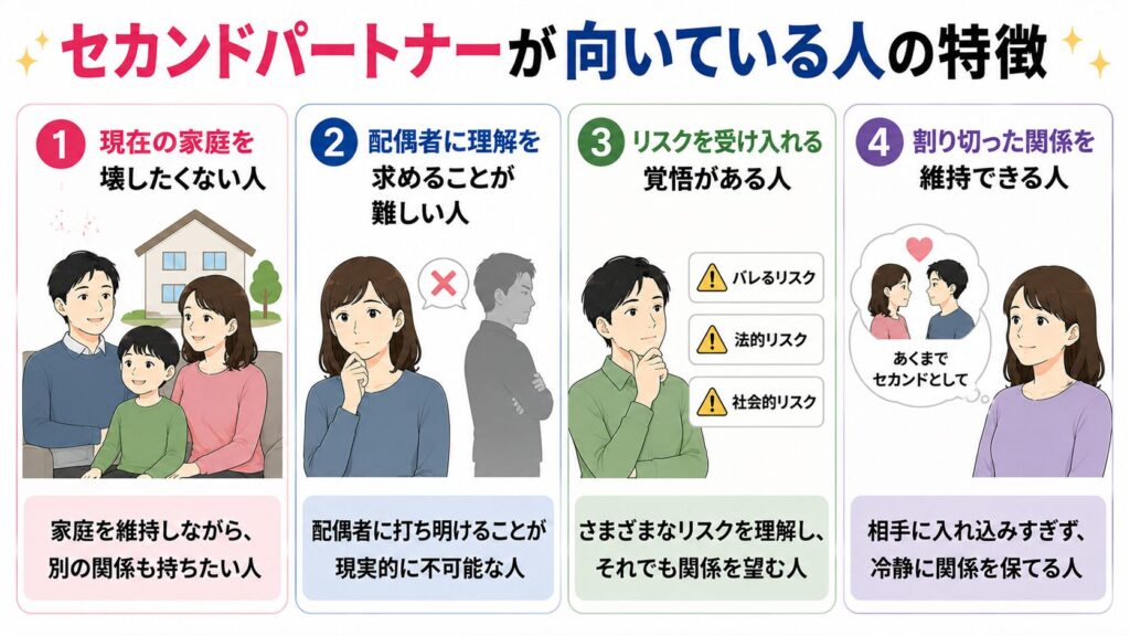 セカンドパートナーが向いている人の特徴