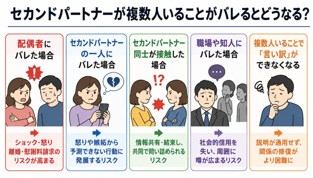 セカンドパートナーが複数人いることがバレるとどうなるのか