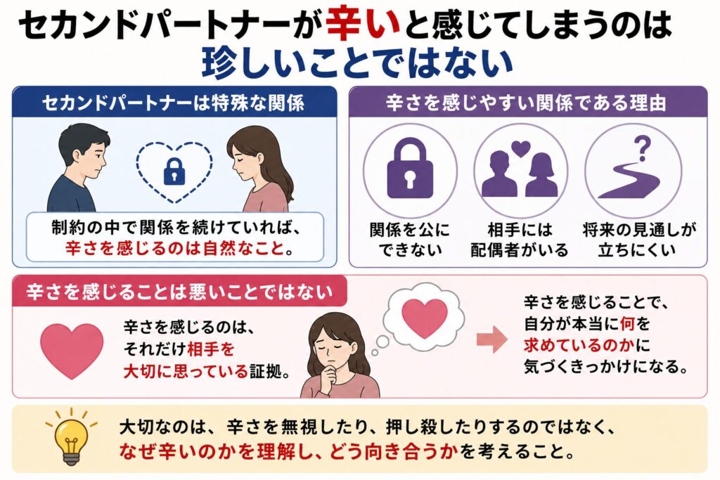 セカンドパートナーが辛いと感じてしまう理由