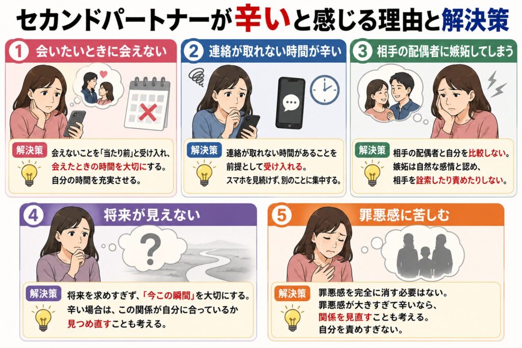 セカンドパートナーが辛いと感じる理由と解決策