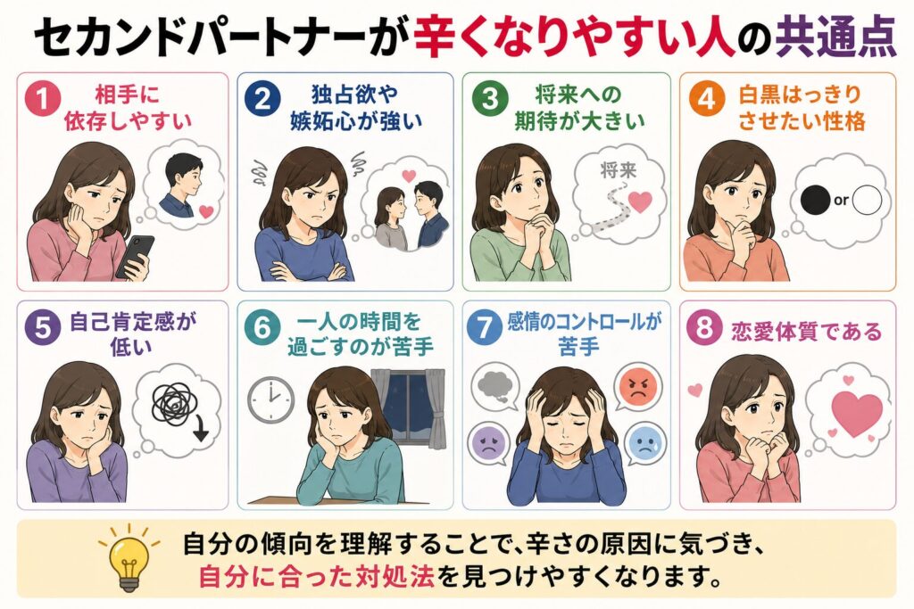 セカンドパートナーが辛くなりやすい人の共通点