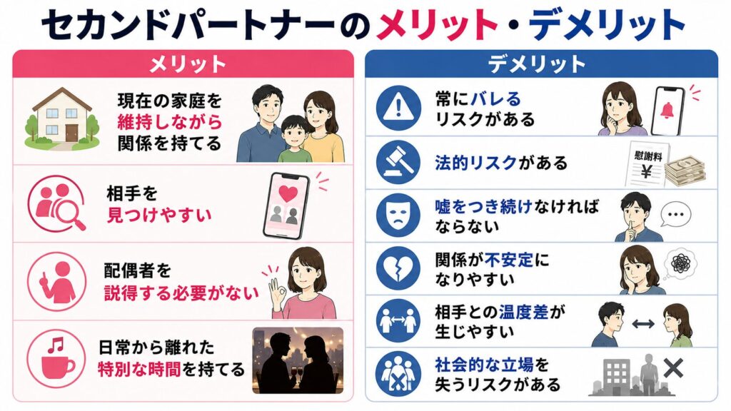 セカンドパートナーのメリット・デメリット