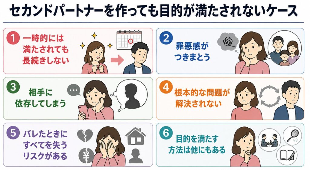 セカンドパートナーを作っても目的が満たされないケース