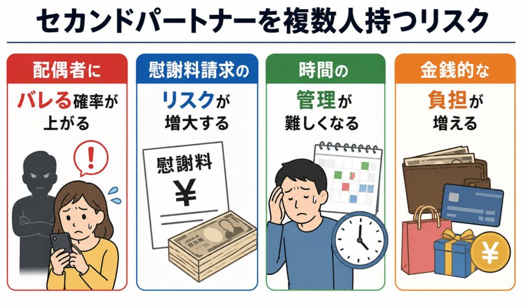 セカンドパートナーを複数人持つリスク