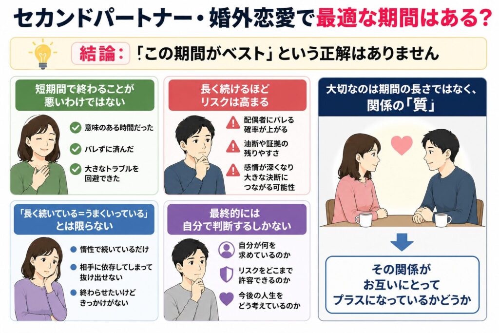 セカンドパートナー・婚外恋愛で最適な期間はあるのか