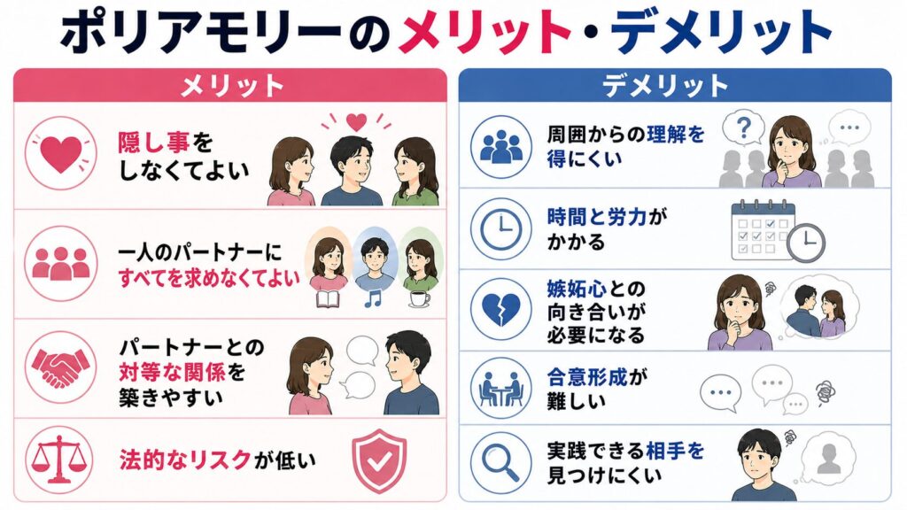 ポリアモリーのメリット・デメリット