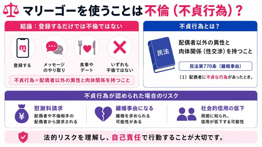 マリーゴーを使うことは不倫・不貞行為なのか