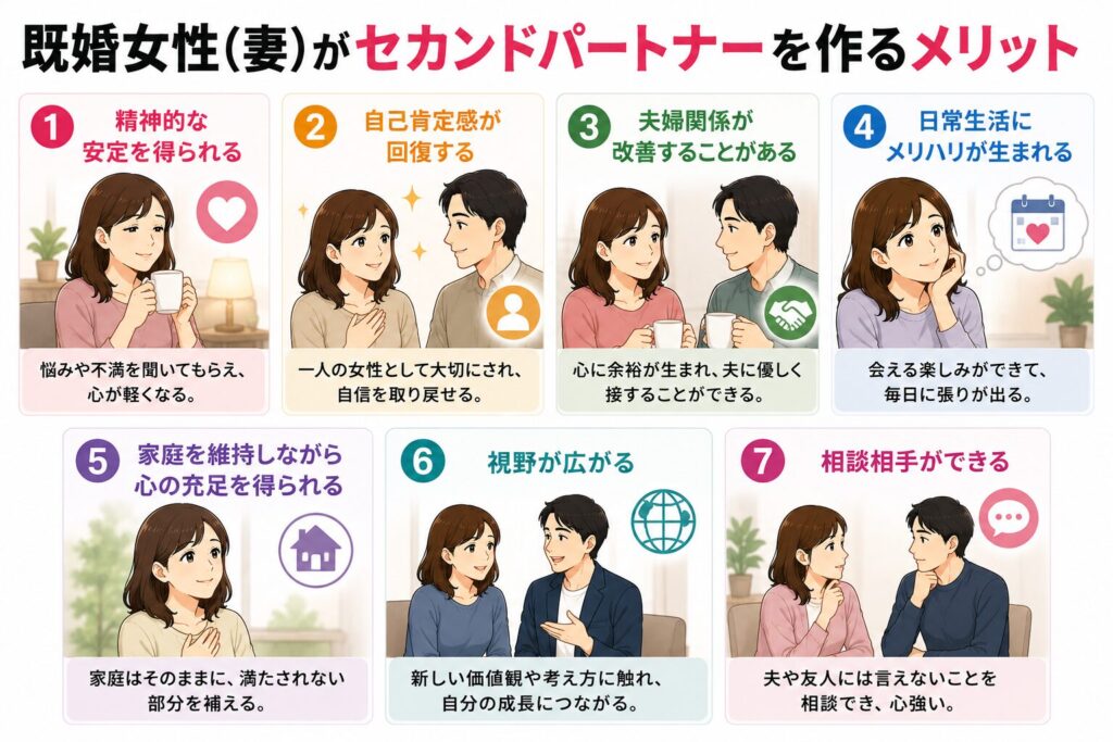 既婚女性（妻）がセカンドパートナーを作るメリット