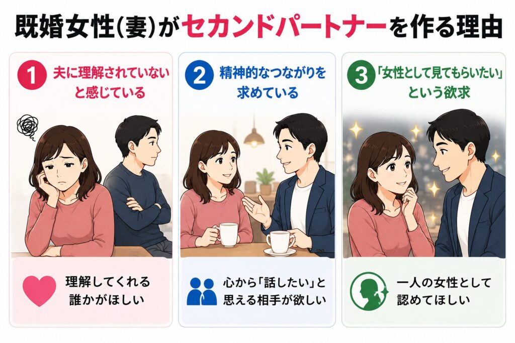 既婚女性（妻）がセカンドパートナーを作る理由