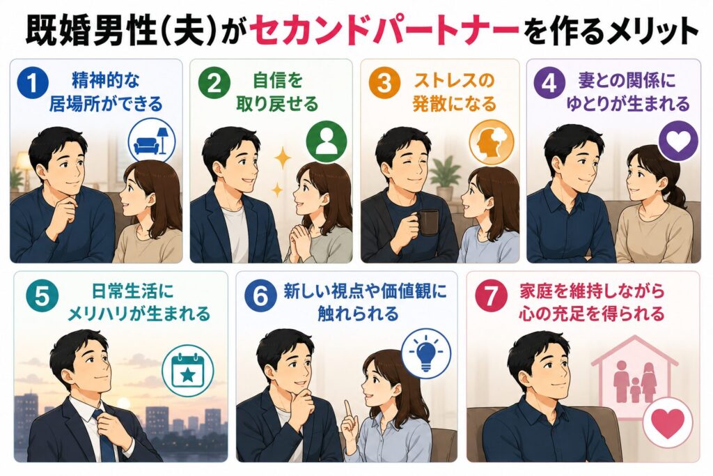 既婚男性（夫）がセカンドパートナーを作るメリット