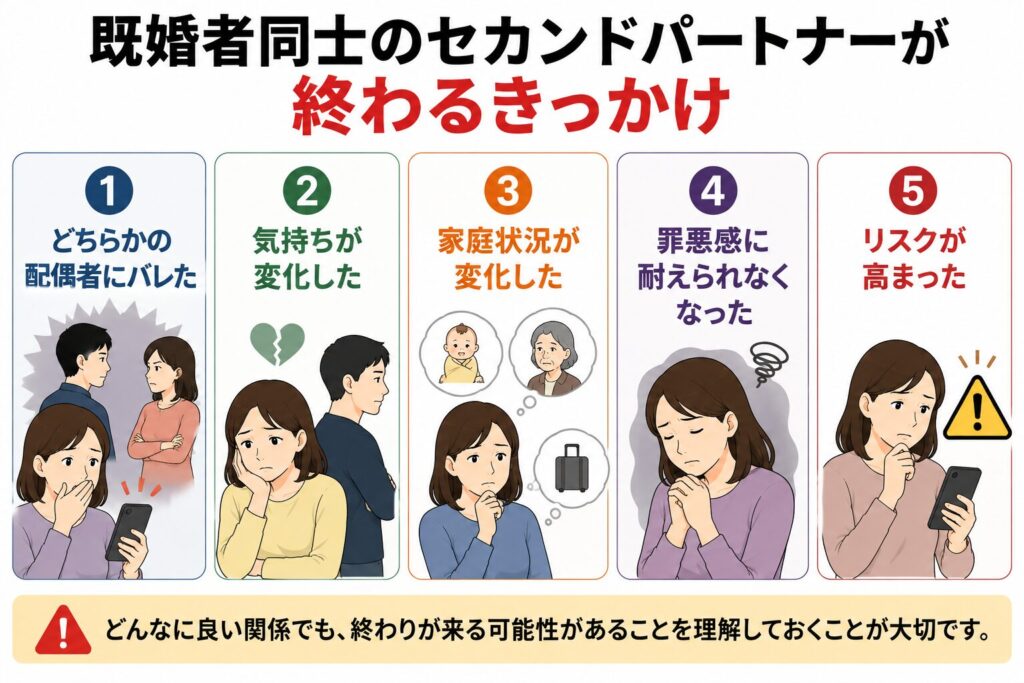 既婚者同士のセカンドパートナーが終わるきっかけ