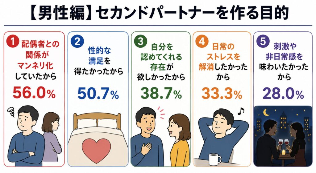 男性がセカンドパートナーを作る目的