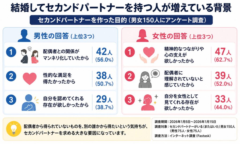 結婚してセカンドパートナーを持つ人が増えている背景