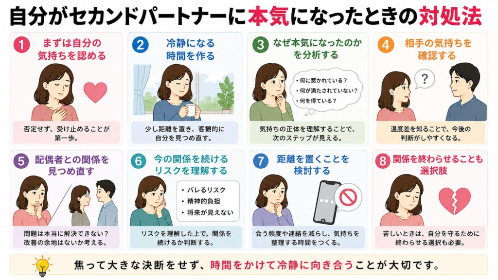 自分がセカンドパートナーに本気になったときの対処法