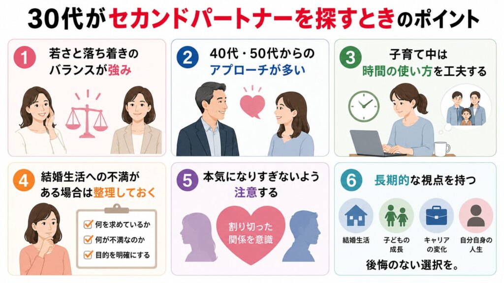30代がセカンドパートナーを探すときのポイント