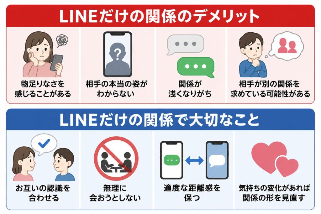 LINEだけの関係のデメリット
