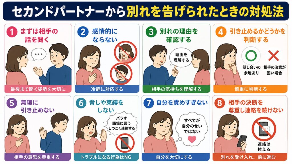 セカンドパートナーから別れ・終わりを告げられたときの対処法