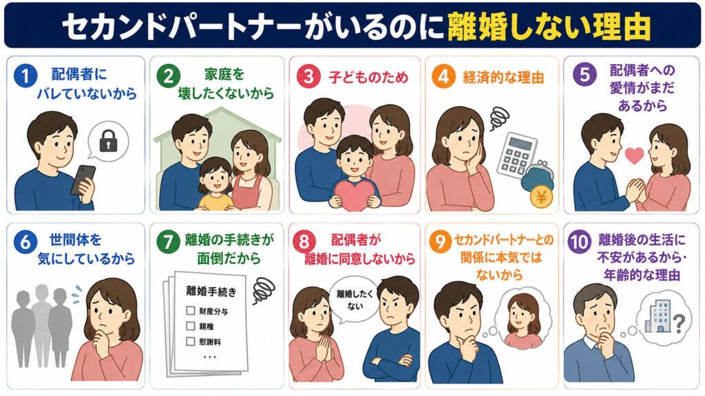 セカンドパートナーがいるのに離婚しない理由