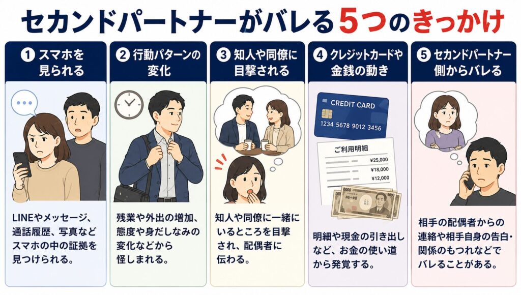 セカンドパートナーがバレる5つのきっかけ
