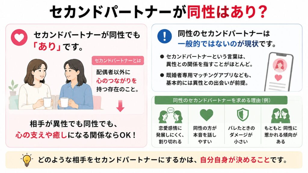 セカンドパートナーが同性はあり？