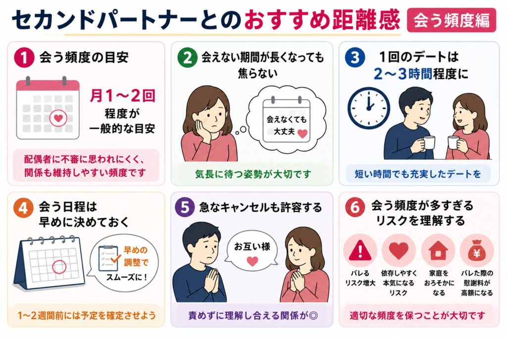 セカンドパートナーとのおすすめ距離感（会う頻度編）