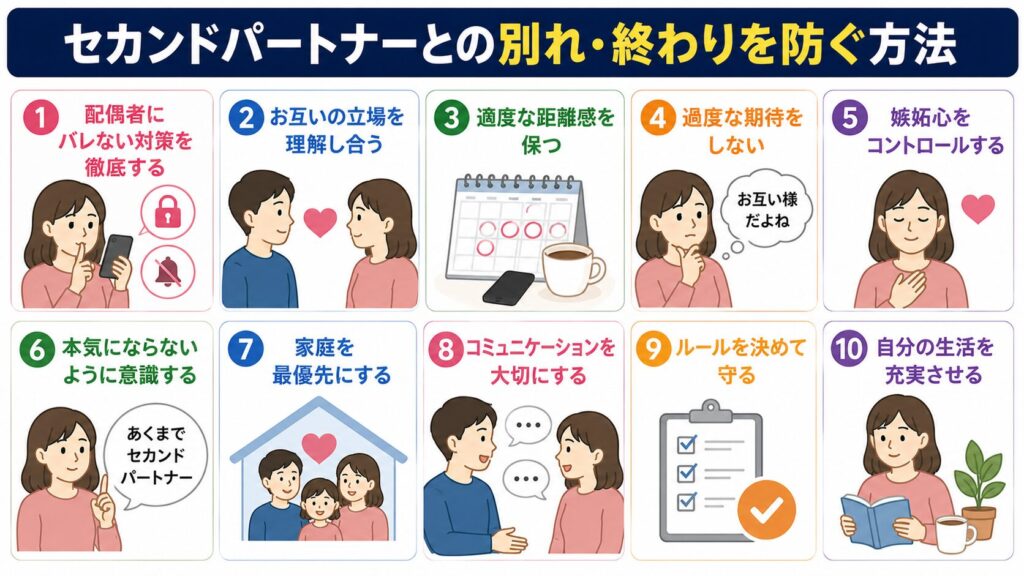 セカンドパートナーとの別れ・終わりを防ぐ方法
