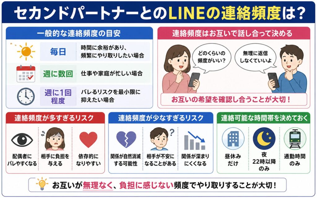 セカンドパートナーとの婚外恋愛LINEの連絡頻度