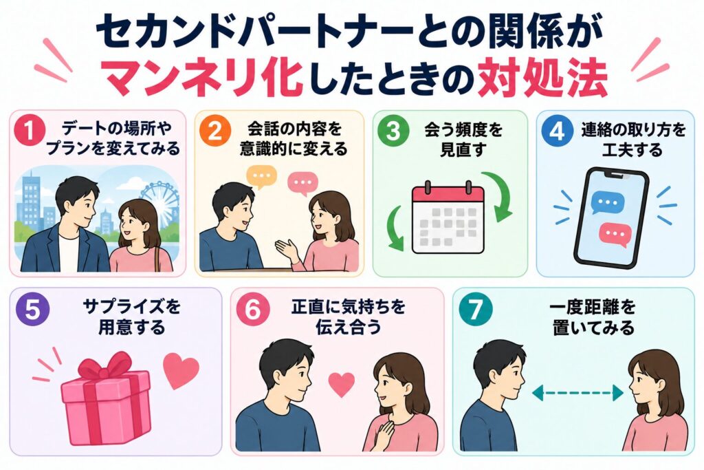セカンドパートナーとの関係がマンネリ化したときの対処法