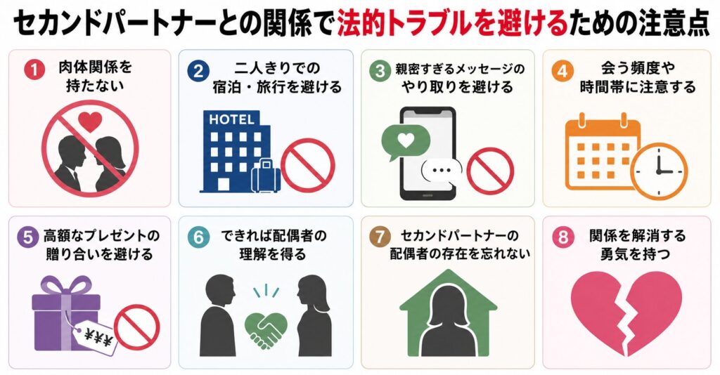 セカンドパートナーとの関係で法的トラブルを避けるための注意点