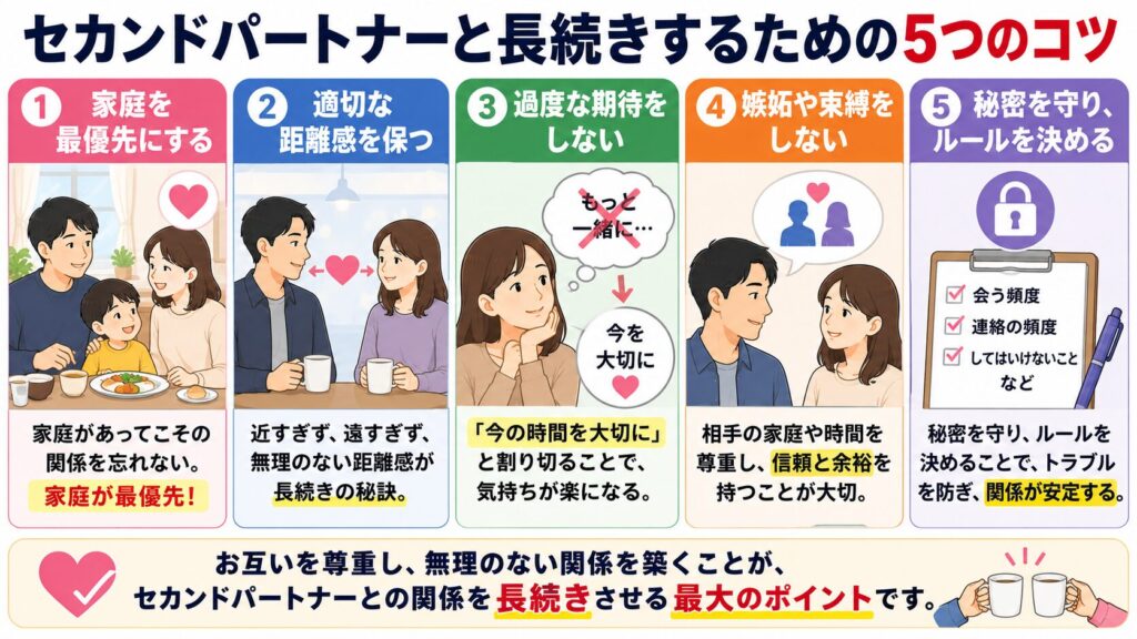 セカンドパートナーと長続きするためのコツ