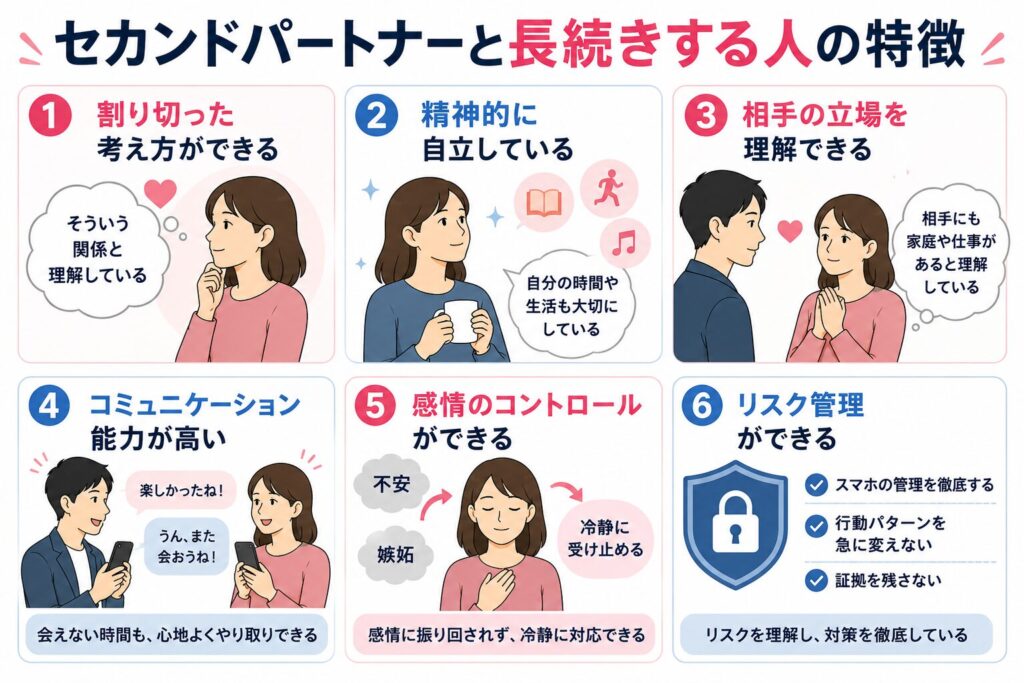 セカンドパートナーと長続きする人の特徴