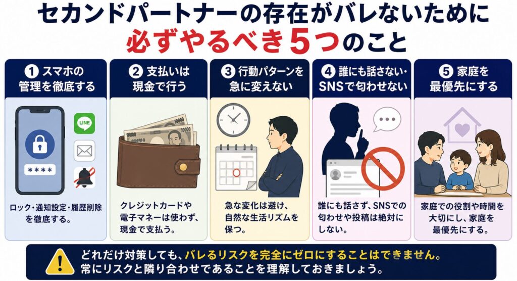 セカンドパートナーの存在がバレないために必ずやるべき5つのこと