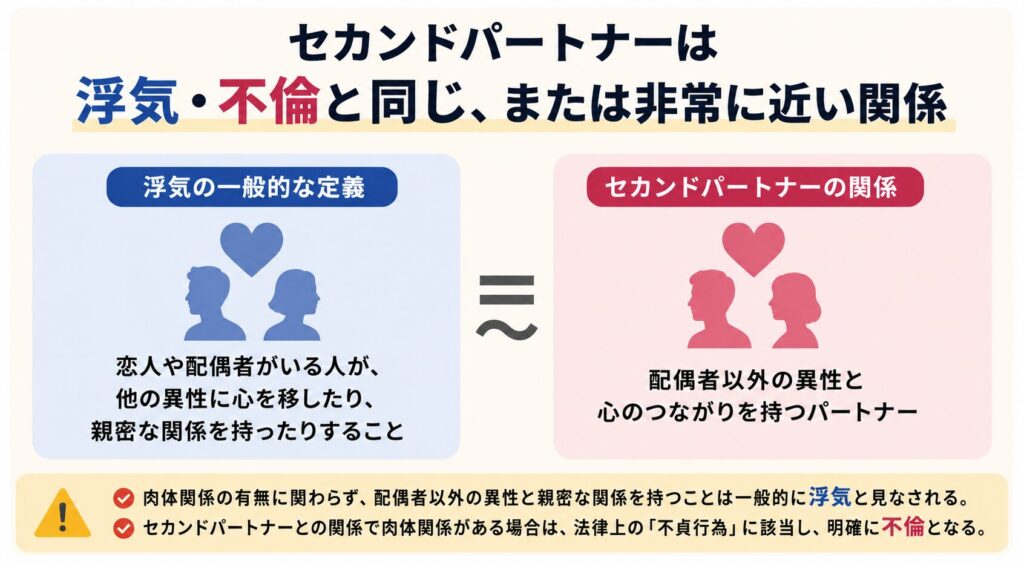 セカンドパートナーは浮気・不倫なのか