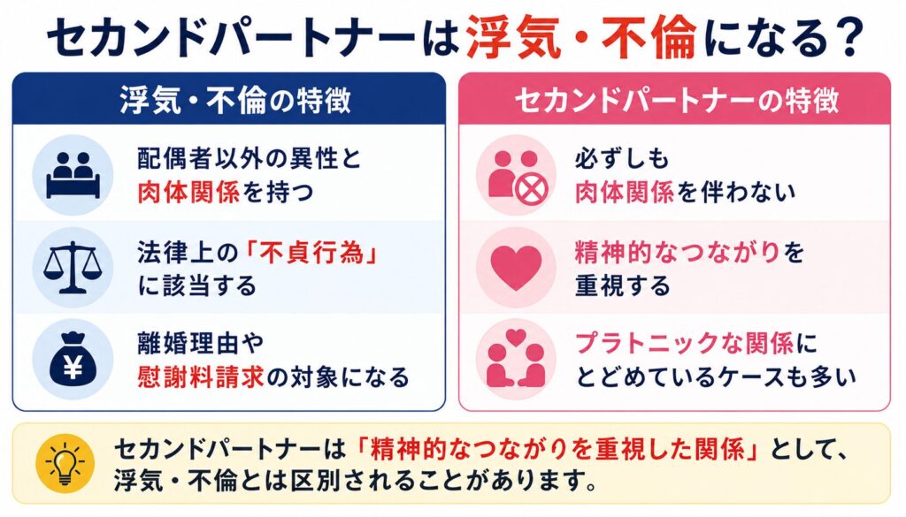セカンドパートナーは浮気・不倫になるのか