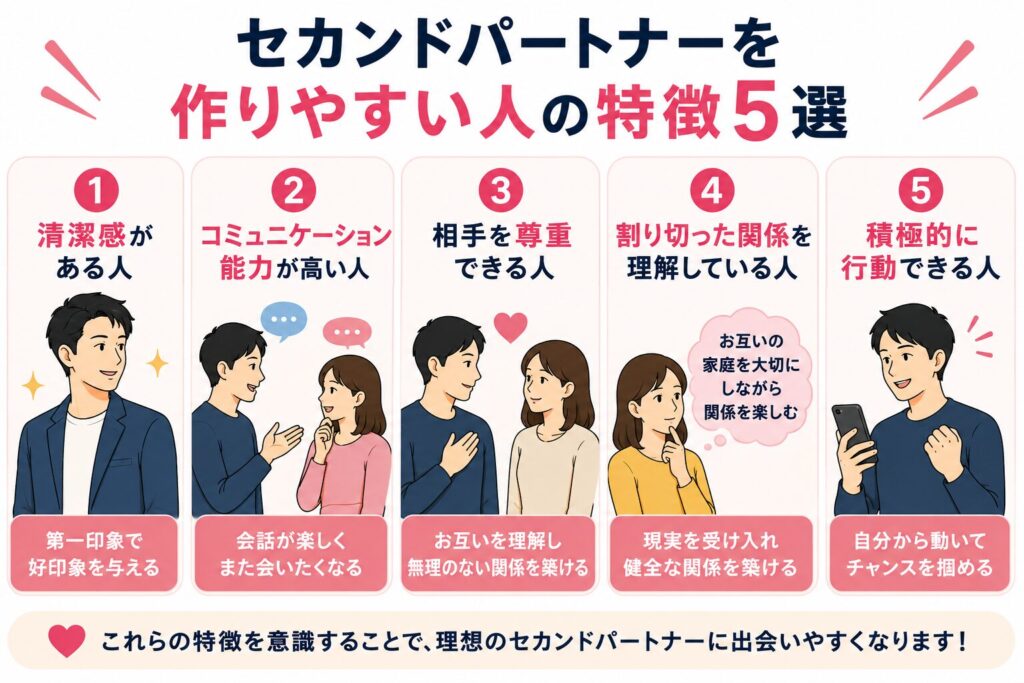 セカンドパートナーを作りやすい人の特徴5選