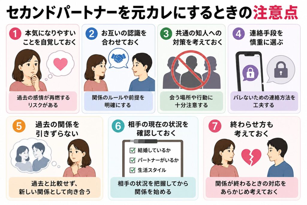 セカンドパートナーを元カレにするときの注意点