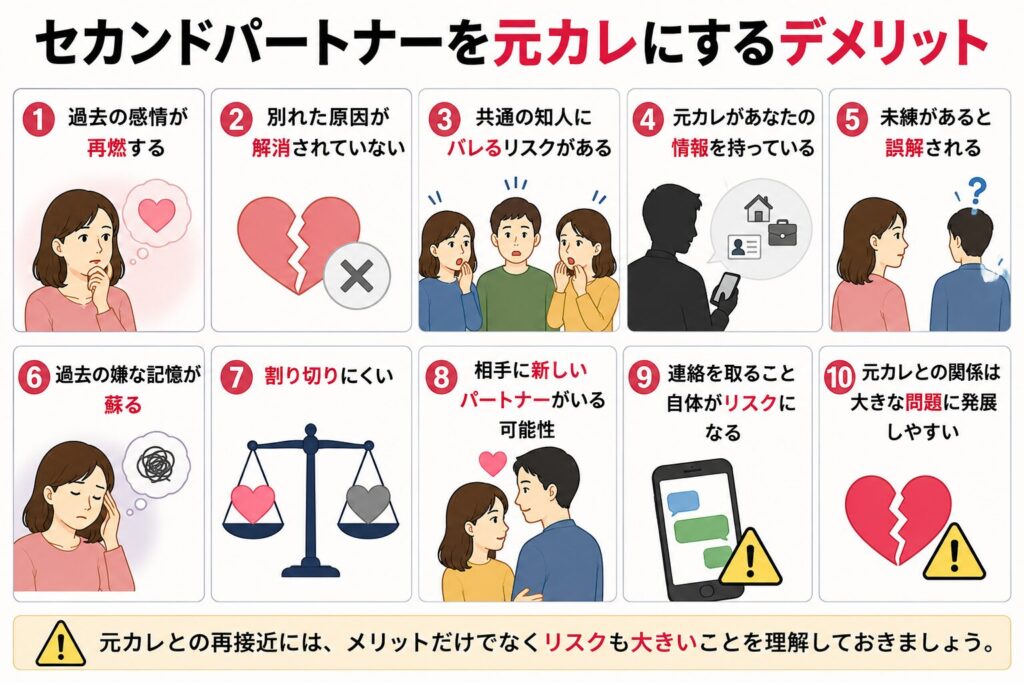 セカンドパートナーを元カレにするデメリット