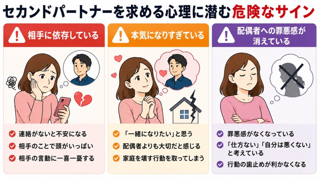 セカンドパートナーを求める心理に潜む危険なサイン