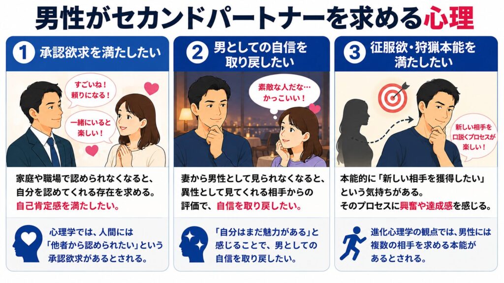 セカンドパートナーを求める男性心理