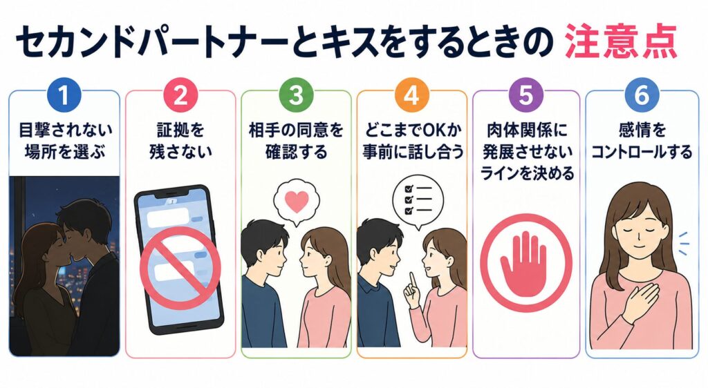 セカンドパートナー・婚外恋愛でキスをするときの注意点
