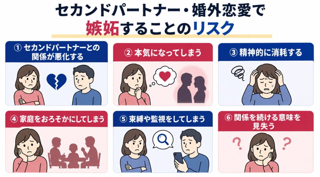 セカンドパートナー・婚外恋愛で嫉妬するリスク